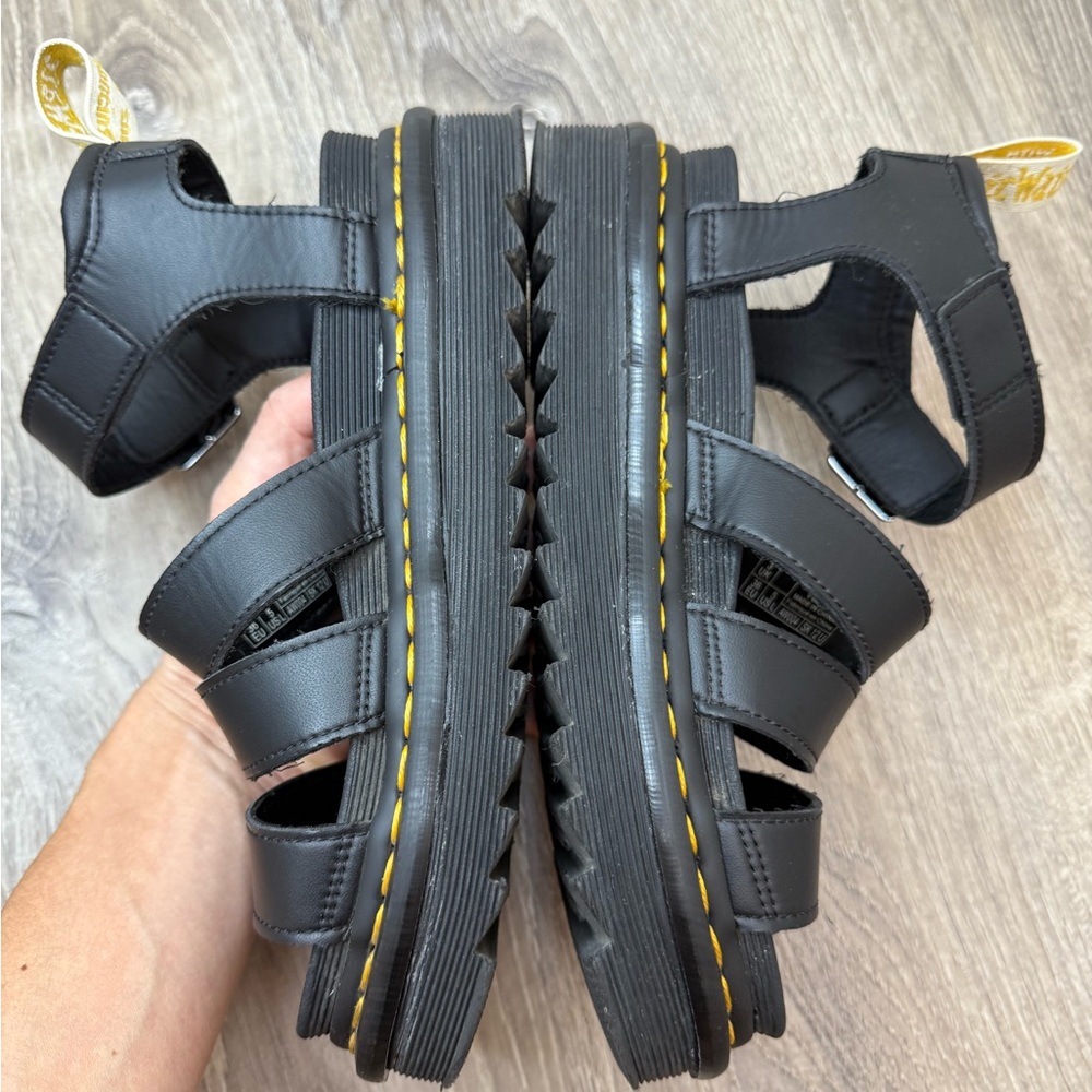 Dr. Martens Blaire Black Platform Sandals Women's 5 - Picture 7 of 9